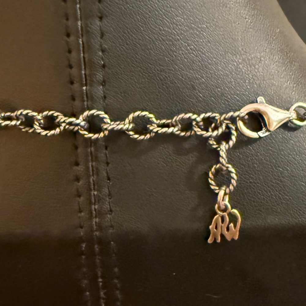 Carolyn Pollack Brass & Sterling Silver Navajo Pearls Squash Blossom Necklace - Picture 8 of 15
